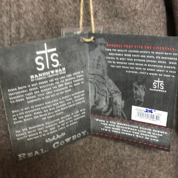 STS Ranchwear wool leather ranch barn jacket coat - Picture 5 of 12